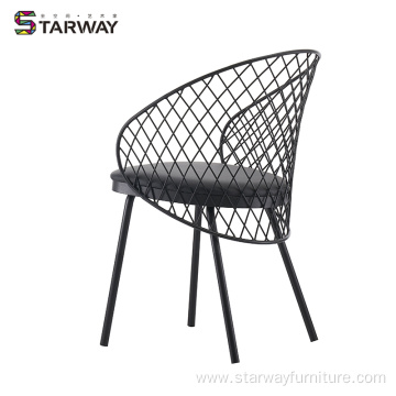 Steel dining chair mesh design